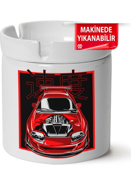 Toyota Supra Baskılı Porselen At-Söndür Küllük (Kl-Otmbl-Spr)