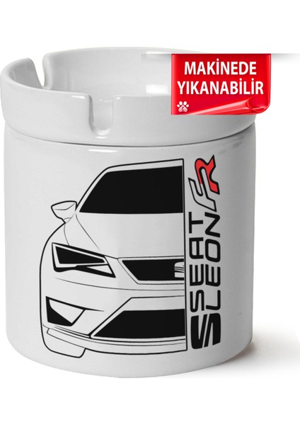 Çakılap Seat Leon MK3BASKILI Porselen At-Söndür Küllük (Kl-Otmbl-Seat)