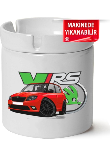 Çakılap Skoda Fabia 2 Baskılı Porselen At-Söndür Küllük (Kl-Otmbl-Skd)