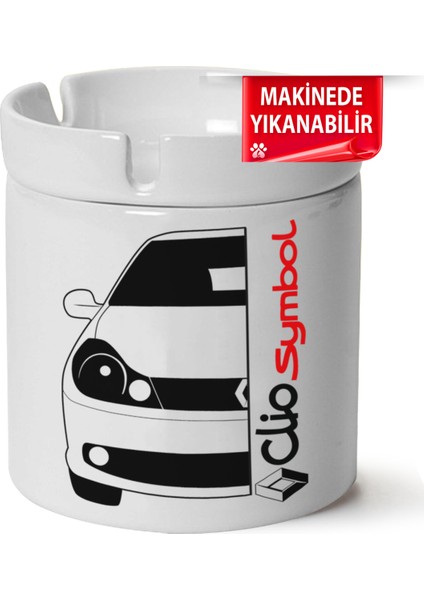 Çakılap Renault Clio Symbol Baskılı Porselen At-Söndür Küllük (Kl-Otmbl-Rnlt)