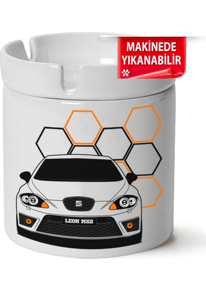 Çakılap Seat Leon MK2BASKILI Porselen At-Söndür Küllük (Kl-Otmbl-Seat)