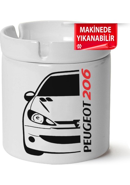 Çakılap Peugeot 206BASKILI Porselen At-Söndür Küllük (Kl-Otmbl-Pgt)