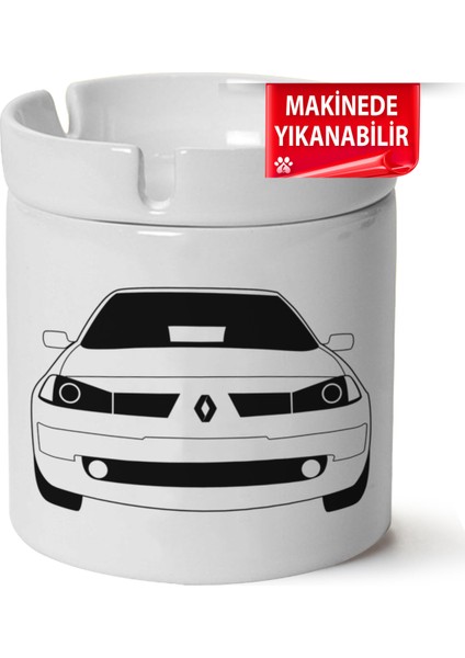 Çakılap Megane 2 Baskılı Porselen At-Söndür Küllük (Kl-Otmbl-Rnlt)