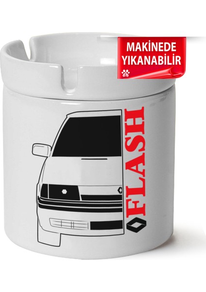 Çakılap Renault Flash Baskılı Porselen At-Söndür Küllük (Kl-Otmbl-Rnlt)