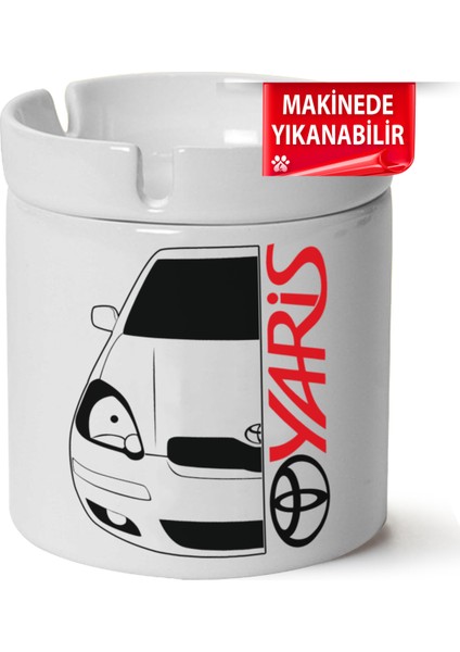 Çakılap Toyota Yaris Baskılı Porselen At-Söndür Küllük (Kl-Otmbl-Tyt)