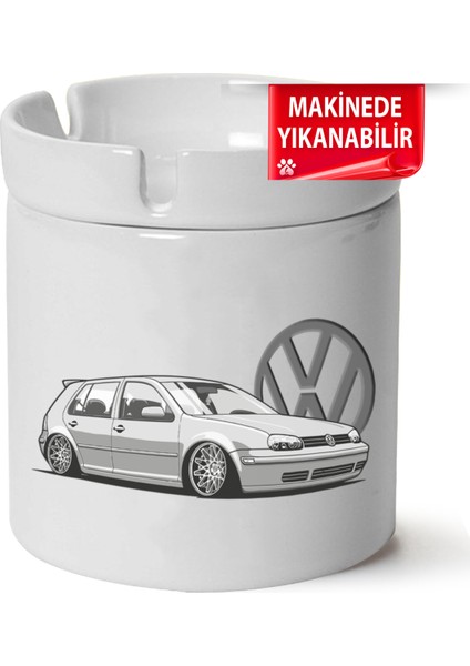 Çakılap Vw Golf 4 Baskılı Porselen At-Söndür Küllük (Kl-Otmbl-Vw)
