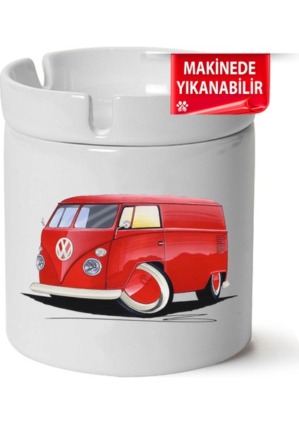 Vw Transporter T1 Baskılı Porselen At-Söndür Küllük (Kl-Otmbl-Vw)