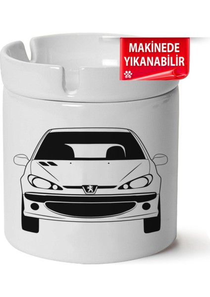 Çakılap Peugeot 206BASKILI Porselen At-Söndür Küllük (Kl-Otmbl-Pgt)