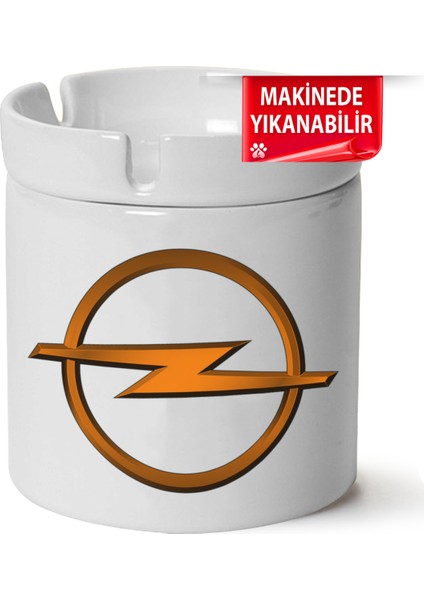Çakılap Opel Logo Baskılı Porselen At-Söndür Küllük (Kl-Otmbl-Opl)