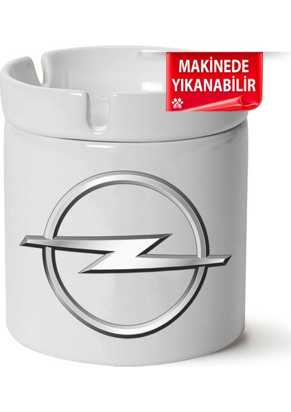 Çakılap Opel Logo Baskılı Porselen At-Söndür Küllük (Kl-Otmbl-Opl)