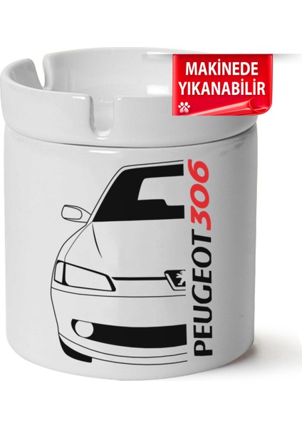 Çakılap Peugeot 306BASKILI Porselen At-Söndür Küllük (Kl-Otmbl-Pgt)