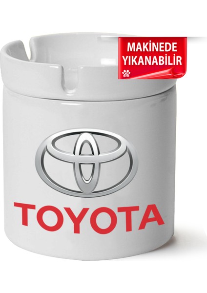 Çakılap Toyota Logo Baskılı Porselen At-Söndür Küllük (Kl-Otmbl-Tyt)