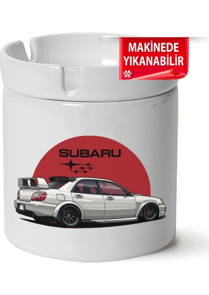 Çakılap Subaru Baskılı Porselen At-Söndür Küllük (Kl-Otmbl-Sbr)
