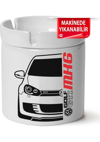 Çakılap Vw Golf 6 Baskılı Porselen At-Söndür Küllük (Kl-Otmbl-Vw)