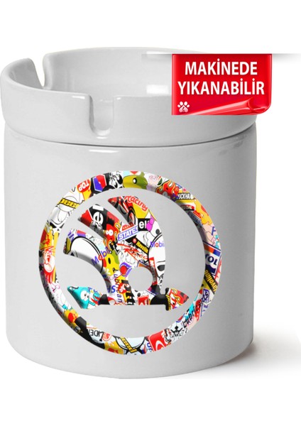 Çakılap Skoda Logo Baskılı Porselen At-Söndür Küllük (Kl-Otmbl-Skd)