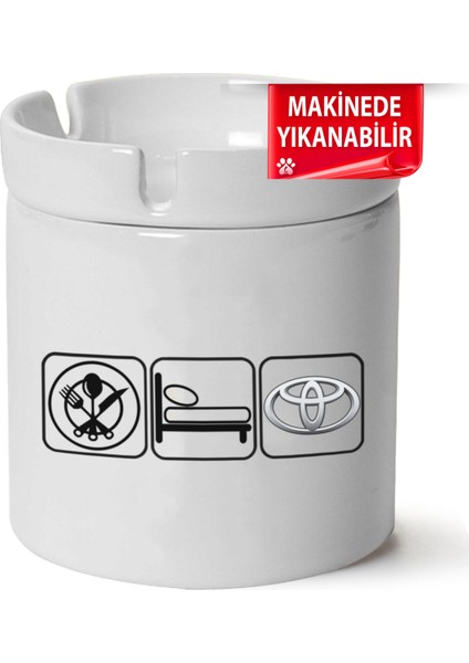 Çakılap Toyota Logo Baskılı Porselen At-Söndür Küllük (Kl-Otmbl-Tyt)