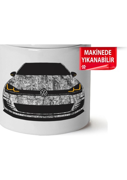 Çakılap Vw Golf 6 Baskılı Porselen At-Söndür Küllük (Kl-Otmbl-Vw)
