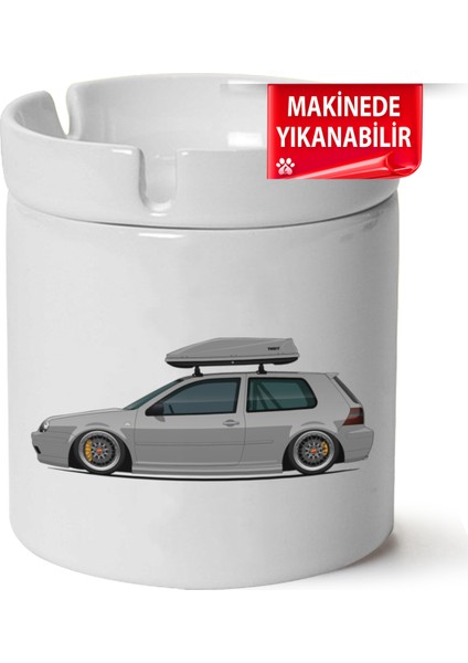 Çakılap Vw Golf 4 Baskılı Porselen At-Söndür Küllük (Kl-Otmbl-Vw)