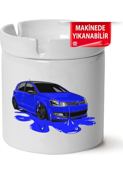 Çakılap Vw Polo Mk5 Baskılı Porselen At-Söndür Küllük (Kl-Otmbl-Vw)