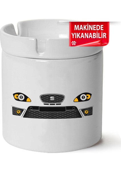 Çakılap Seat Leon MK2BASKILI Porselen At-Söndür Küllük (Kl-Otmbl-Seat)