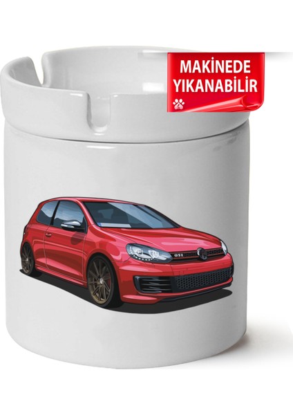 Çakılap Vw Golf 6 Baskılı Porselen At-Söndür Küllük (Kl-Otmbl-Vw)