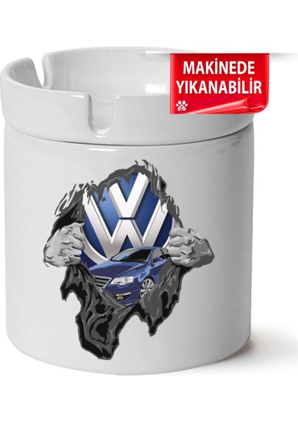 Çakılap Vw Passat B6 Baskılı Porselen At-Söndür Küllük (Kl-Otmbl-Vw)