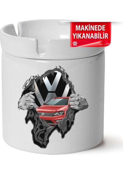 Çakılap Vw Passat B7 Baskılı Porselen At-Söndür Küllük (Kl-Otmbl-Vw)
