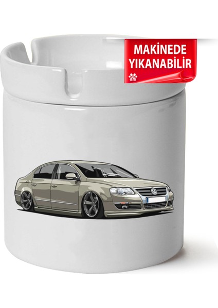 Çakılap Vw Passat B6 Baskılı Porselen At-Söndür Küllük (Kl-Otmbl-Vw)