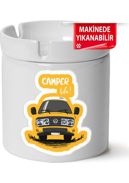 Çakılap Vw Transporter T3 Baskılı Porselen At-Söndür Küllük (Kl-Otmbl-Vw)