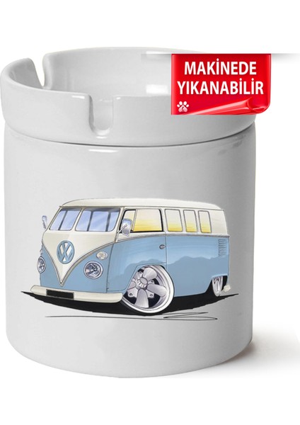 Vw Transporter T1 Baskılı Porselen At-Söndür Küllük (Kl-Otmbl-Vw)