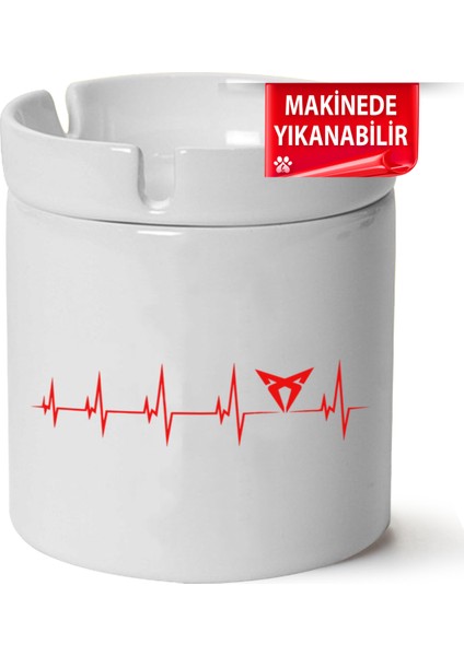 Çakılap Seat Cuprabaskılı Porselen At-Söndür Küllük (Kl-Otmbl-Seat)