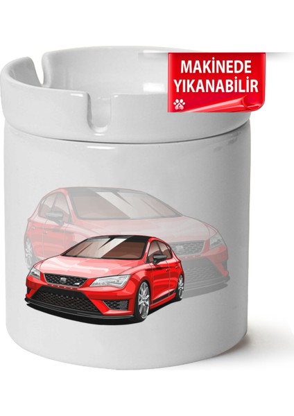 Çakılap Seat Leon MK3BASKILI Porselen At-Söndür Küllük (Kl-Otmbl-Seat)