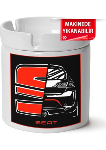 Çakılap Seat Leon MK2BASKILI Porselen At-Söndür Küllük (Kl-Otmbl-Seat)
