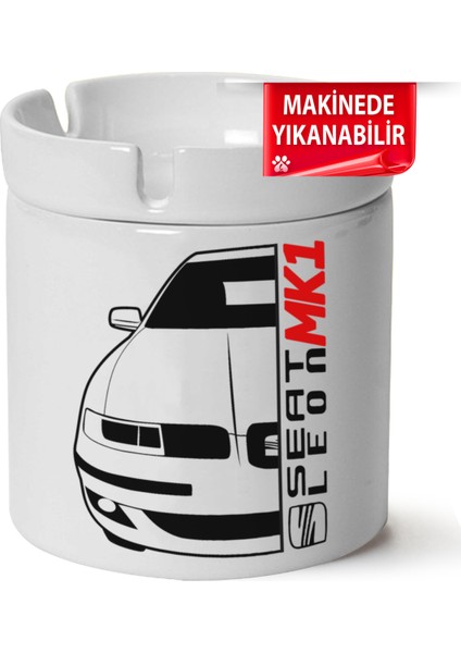 Çakılap Seat Leon MK1BASKILI Porselen At-Söndür Küllük (Kl-Otmbl-Seat)