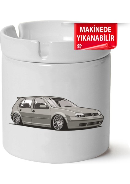 Çakılap Vw Golf 4 Baskılı Porselen At-Söndür Küllük (Kl-Otmbl-Vw)