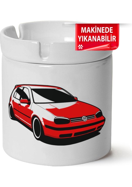 Çakılap Vw Golf 4 Baskılı Porselen At-Söndür Küllük (Kl-Otmbl-Vw)