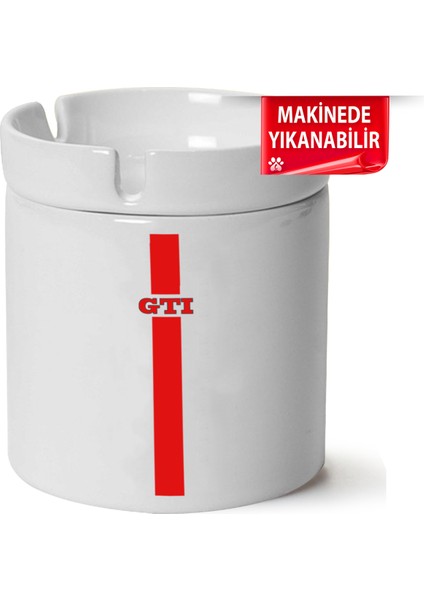 Çakılap Vw Gti Logo Baskılı Porselen At-Söndür Küllük (Kl-Otmbl-Vw)