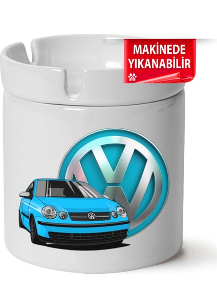 Çakılap Vw Polo Mk4 Baskılı Porselen At-Söndür Küllük (Kl-Otmbl-Vw)