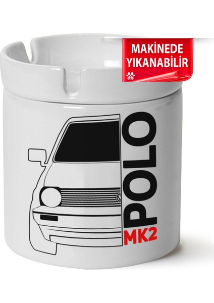 Çakılap Vw Polo Mk2 Baskılı Porselen At-Söndür Küllük (Kl-Otmbl-Vw)