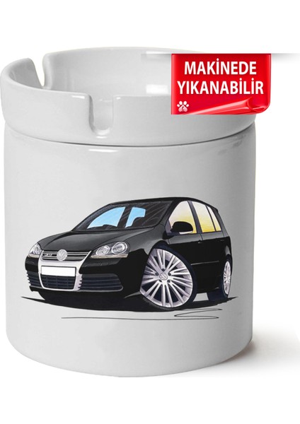 Çakılap Vw Golf 5 Baskılı Porselen At-Söndür Küllük (Kl-Otmbl-Vw)