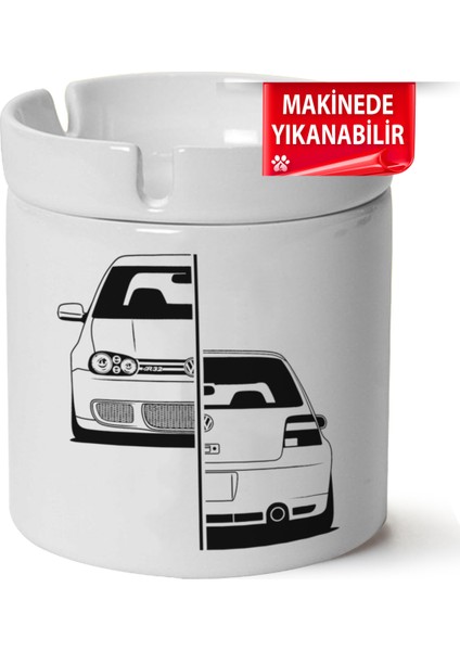 Çakılap Vw Golf 4 Baskılı Porselen At-Söndür Küllük (Kl-Otmbl-Vw)