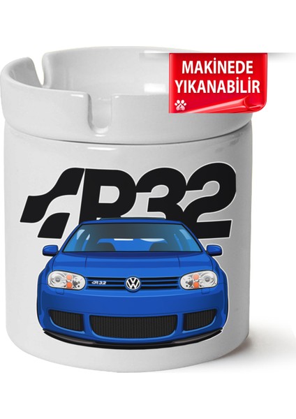 Çakılap Vw Golf 4 Baskılı Porselen At-Söndür Küllük (Kl-Otmbl-Vw)