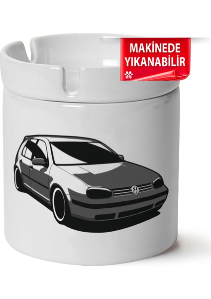 Çakılap Vw Golf 4 Baskılı Porselen At-Söndür Küllük (Kl-Otmbl-Vw)