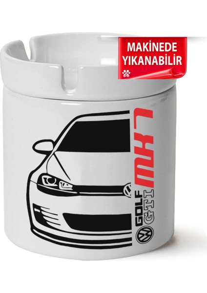 Çakılap Vw Golf 7 Baskılı Porselen At-Söndür Küllük (Kl-Otmbl-Vw)
