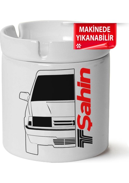 Çakılap Tofaş Şahin Baskılı Porselen At-Söndür Küllük (Kl-Otmbl-Tfş)