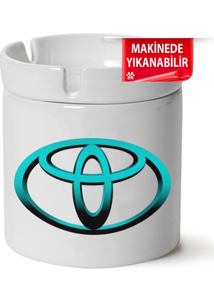 Çakılap Toyota Logo Baskılı Porselen At-Söndür Küllük (Kl-Otmbl-Tyt)