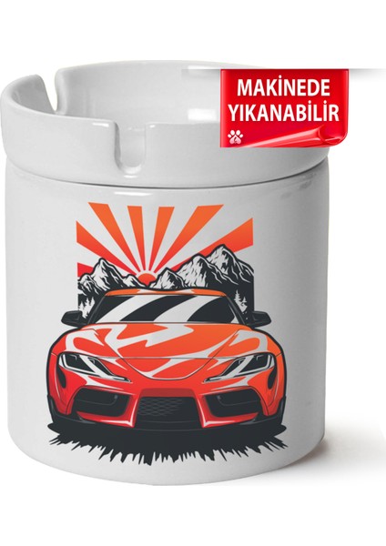 Çakılap Toyota Supra Baskılı Porselen At-Söndür Küllük (Kl-Otmbl-Spr)