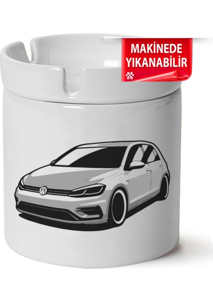 Çakılap Vw Golf 7 Baskılı Porselen At-Söndür Küllük (Kl-Otmbl-Vw)