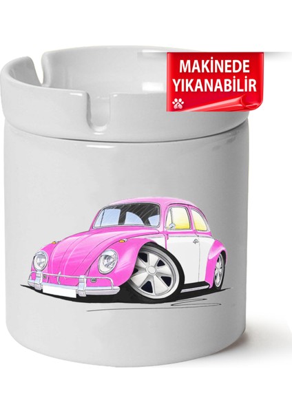 Çakılap Vw Beetle Baskılı Porselen At-Söndür Küllük (Kl-Otmbl-Vw)