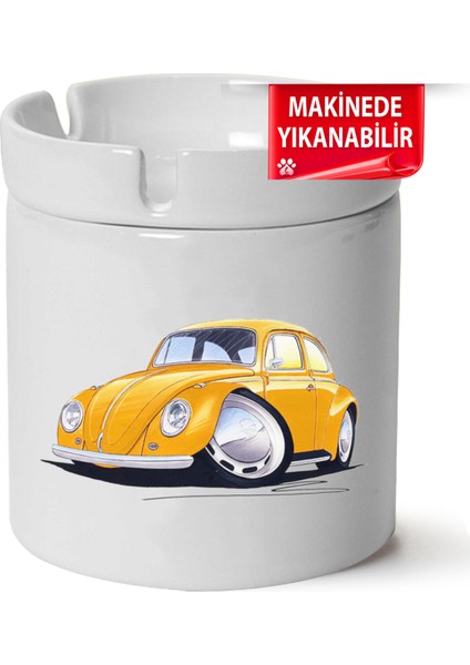 Çakılap Vw Beetle Baskılı Porselen At-Söndür Küllük (Kl-Otmbl-Vw)